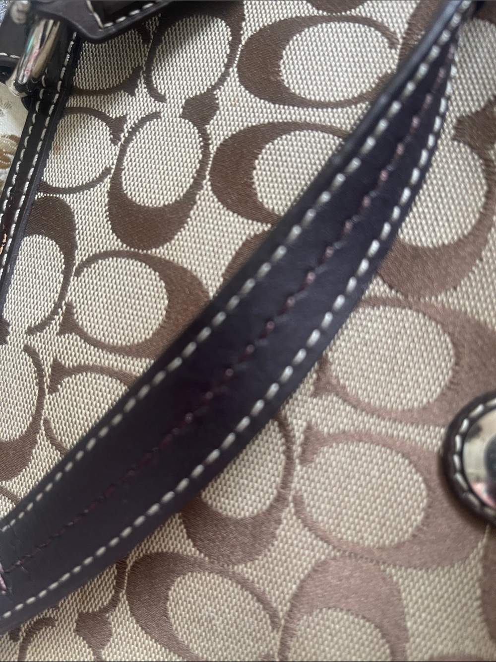 Coach Soho Signature Hobo Shoulder Bag  Canvas Leather Auth - Picture 13 of 13